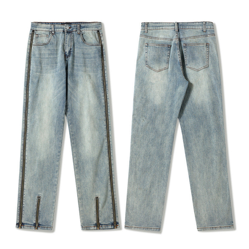 Fashion Personalized Washed Worn Jeans Men