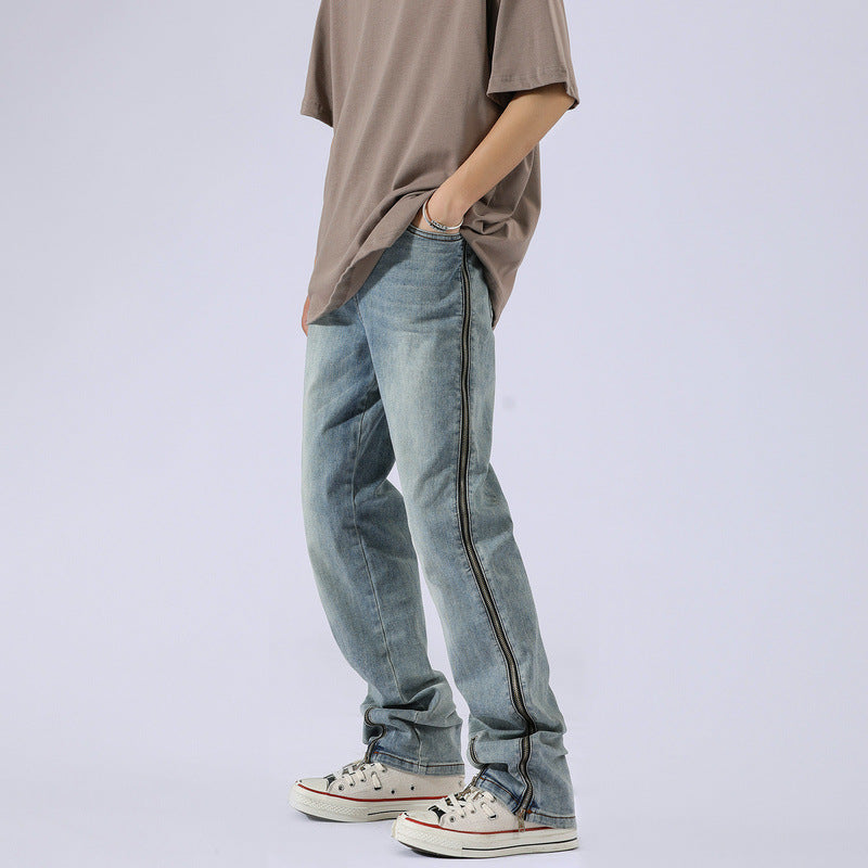 Fashion Personalized Washed Worn Jeans Men