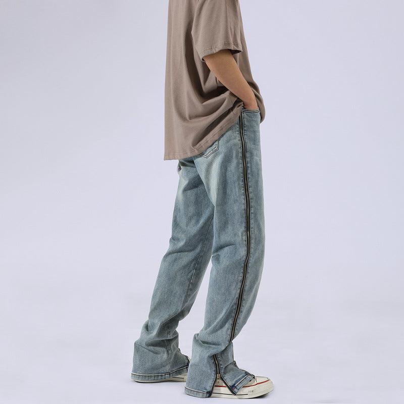 Fashion Personalized Washed Worn Jeans Men