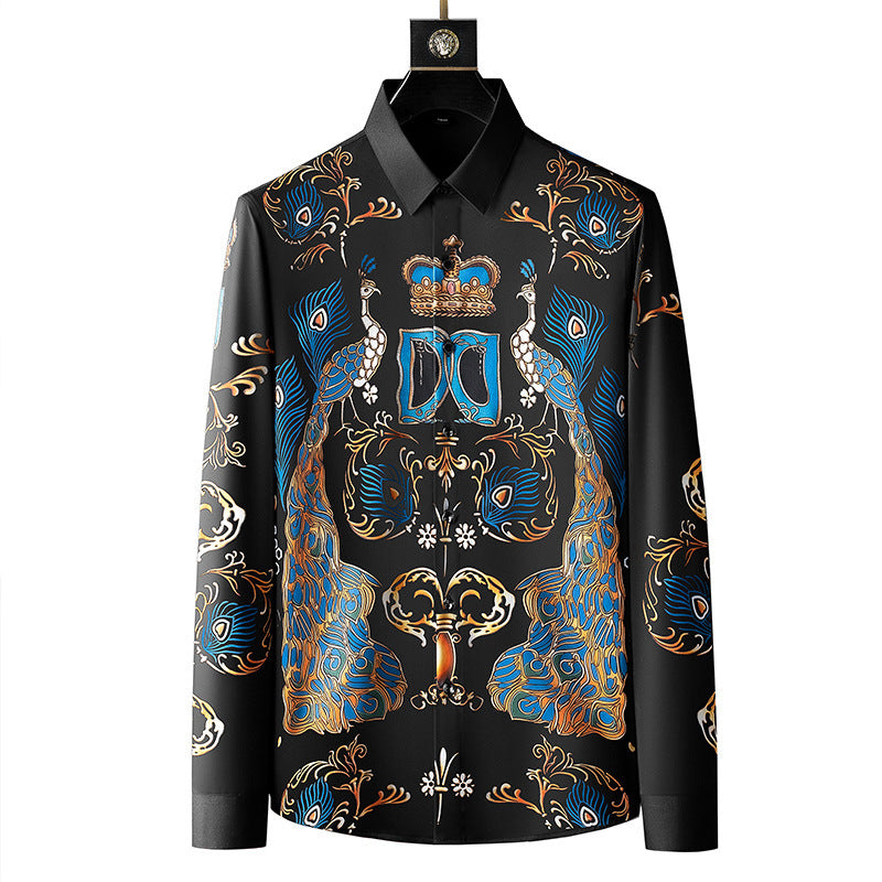 Autumn New Men's Printed Shirts Trendy Brand Fashion