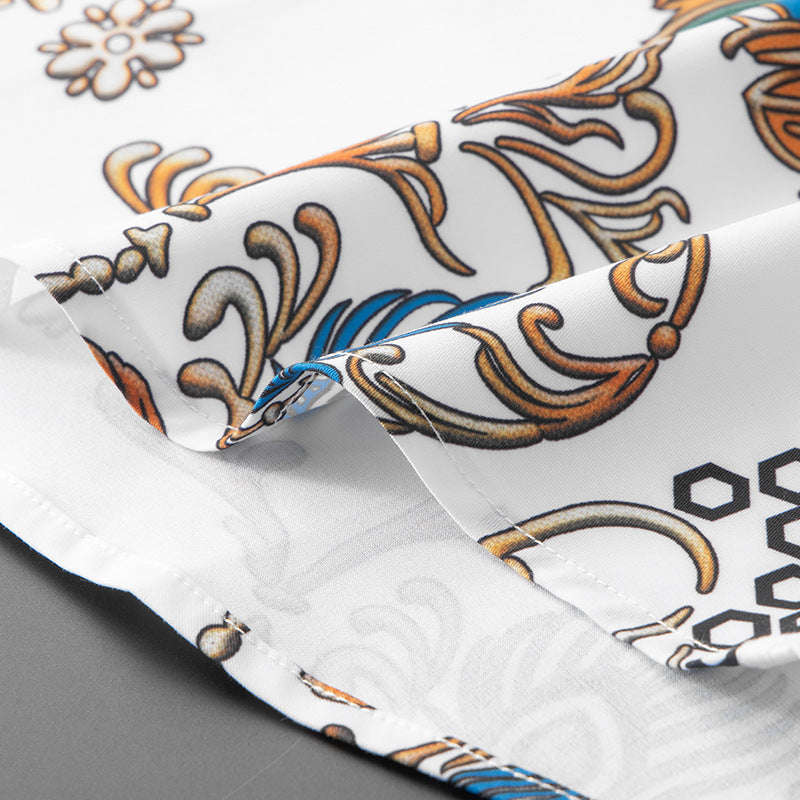 Autumn New Men's Printed Shirts Trendy Brand Fashion