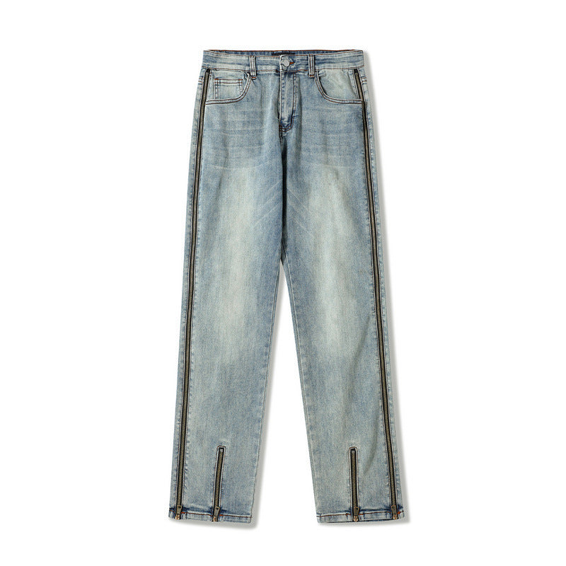 Fashion Personalized Washed Worn Jeans Men