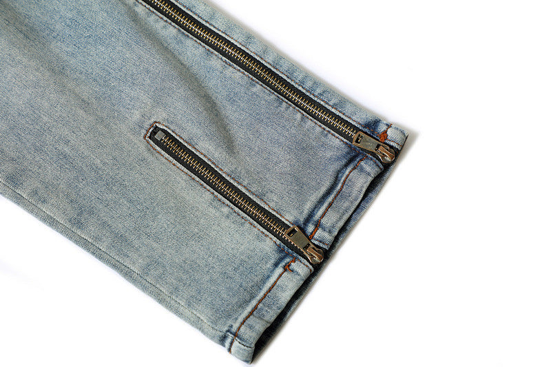 Fashion Personalized Washed Worn Jeans Men
